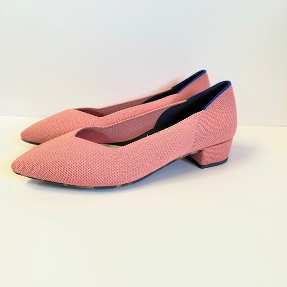 Rothy's the High Point‎ knit low block heel in Tulip/pink Size 9.5 point toe - Picture 15 of 15